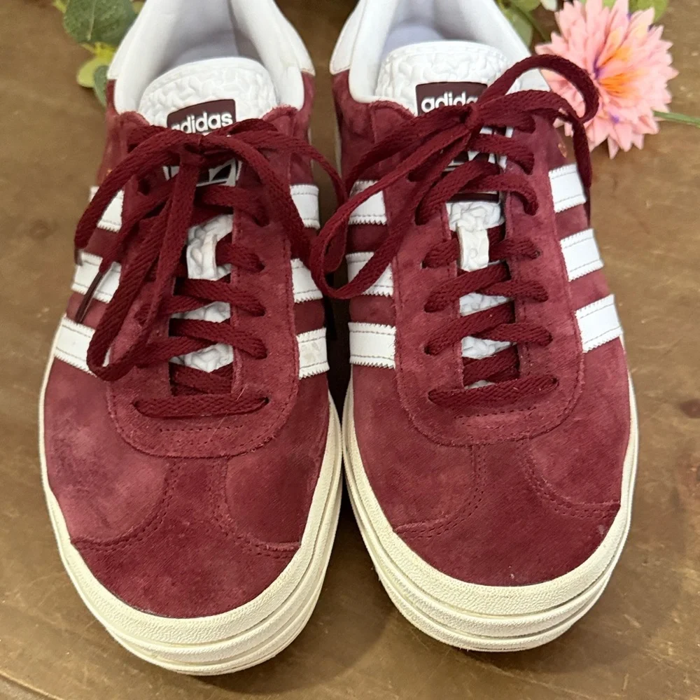 adidas Gazelle Bold women’s Platform ✨Burgundy✨Sz. 8.5. - Picture 7 of 15